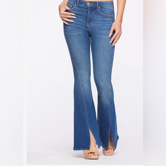 Jessica Simpson Charmed Flare High Dive high rise fitted flare jeans size 10/30 - Picture 4 of 5